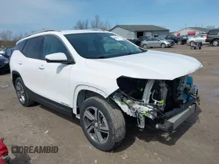 2020 GMC Terrain SLT with VIN 3GKALVEV4LL239818, listed as a IAAI auction lot 41941034 with 120,852 mi miles. Bid and sale history available at carsss.com. Image 1.