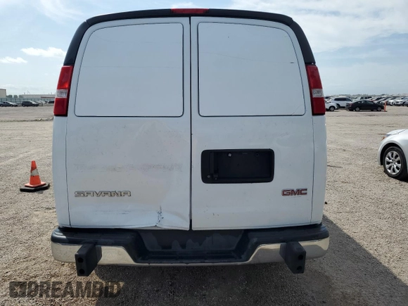 2020 GMC Savana Cargo Van with VIN 1GTW7AFG8L1210215, listed as a Copart auction lot 53084915 with 34,435 mi miles and Clean Title. Bid and sale history available at carsss.com. Image 6.