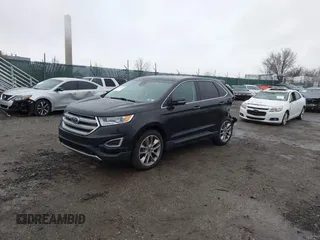 2015 Ford Edge Titanium with VIN 2FMPK4K80FBB70218, listed as a IAAI auction lot 41858298 with 111,130 mi miles. Bid and sale history available at carsss.com. Image 2.
