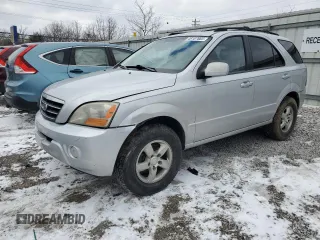 2007 Kia Sorento EX z VIN KNDJC736675715740, wystawiony jako Copart lot #46167665 z przebiegiem 156 475 mil mil oraz Szkoda całkowita • Salvage title. Historia ofert i sprzedaży dostępna na DreamBid. Obrazek 1.