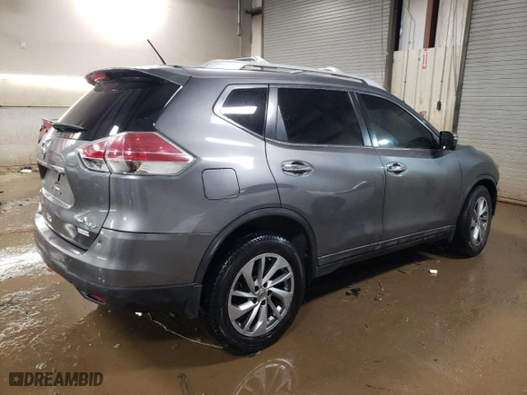 2015 Nissan Rogue SL with VIN 5N1AT2MV1FC765914, listed as a Copart auction lot 43814775 with 170,405 mi miles and Salvage Title. Bid and sale history available at carsss.com. Image 3.