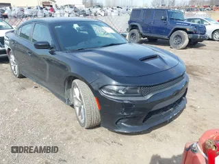 2023 Dodge Charger GT with VIN 2C3CDXHG5PH554513, listed as a IAAI auction lot 41935410 with 52,506 mi miles. Bid and sale history available at carsss.com. Image 1.