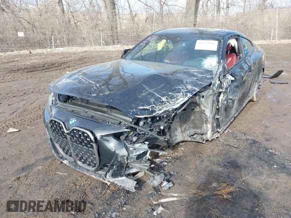 2021 BMW 4 Series M440i xDrive with VIN WBA13AR07MCF99133, listed as a IAAI auction lot 41532804 with 14,983 mi miles and . Bid and sale history available at DreamBid. Image 2.