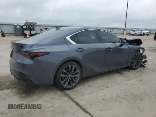 2023 Lexus IS 350 F Sport with VIN JTHGZ1B23P5068846, listed as a Copart auction lot 51160415 with 10,279 mi miles and Salvage title. Bid and sale history available at DreamBid. Image 3.