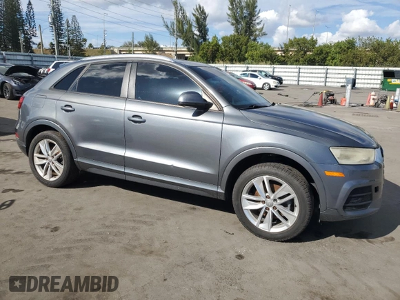 2017 Audi Q3 Premium with VIN WA1BCCFS5HR005531, listed as a Copart auction lot 85394434 with 0 mi miles and Clean Title. Bid and sale history available at carsss.com. Image 4.