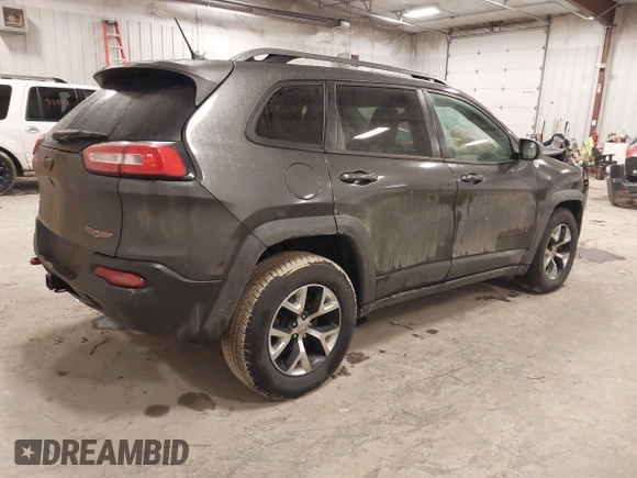 2014 Jeep Cherokee Trailhawk with VIN 1C4PJMBS2EW231813, listed as a IAAI auction lot 41664287 with 128,893 mi miles. Bid and sale history available at carsss.com. Image 4.
