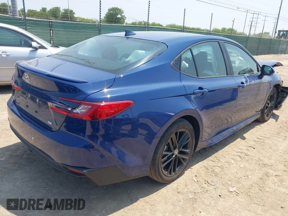 2025 Toyota Camry LE with VIN 4T1DAACK2SU135053, listed as a IAAI auction lot 42209547 with 4,068 mi miles and . Bid and sale history available at DreamBid. Image 4.