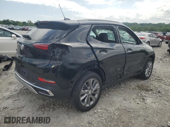 2021 Buick Encore GX Essence with VIN KL4MMFSL3MB151001, listed as a Copart auction lot 56675175 with 20,099 mi miles and Salvage title. Bid and sale history available at DreamBid. Image 3.