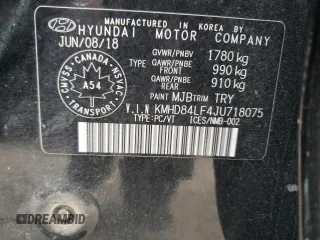 2018 Hyundai Elantra SEL z VIN KMHD84LF4JU718075, wystawiony jako Copart lot #80209674 z przebiegiem 119 776 mil mil oraz Szkoda całkowita • Salvage title. Historia ofert i sprzedaży dostępna na DreamBid. Obrazek 13.
