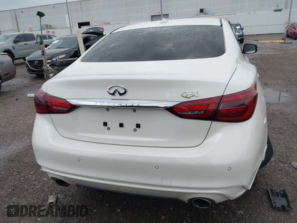 2024 Infiniti Q50 Luxe with VIN JN1EV7BP2RM600585, listed as a IAAI auction lot 41112238 with 5,016 mi miles and . Bid and sale history available at DreamBid. Image 16.