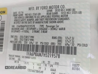 2017 Ford Mustang V6 z VIN 1FA6P8AM7H5219578, wystawiony jako IAAI lot #42611202 z przebiegiem 95 099 mil mil oraz . Historia ofert i sprzedaży dostępna na DreamBid. Obrazek 9.