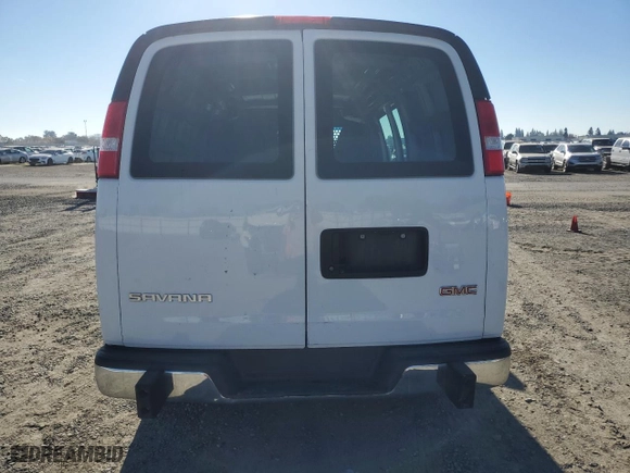 2019 GMC Savana Cargo Van with VIN 1GTW7AFG9K1256506, listed as a Copart auction lot 83844804 with 93,502 mi miles and Salvage Title. Bid and sale history available at carsss.com. Image 6.
