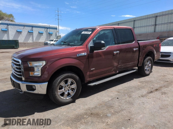 2016 Ford F-150 XLT with VIN 1FTEW1EG2GKD88539, listed as a Copart auction lot 56975835 with 142,775 mi miles and Salvage title. Bid and sale history available at DreamBid. Image 1.