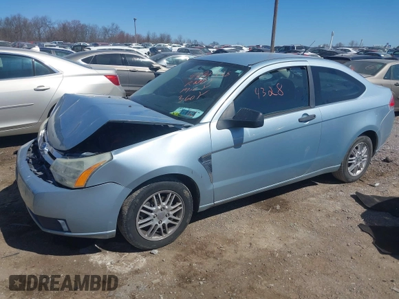 2008 Ford Focus SE with VIN 1FAHP33N28W137186, listed as a IAAI auction lot 41894328 with 150,854 mi miles. Bid and sale history available at carsss.com. Image 17.