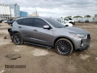 2023 Acura RDX w/A-Spec Advance Package with VIN 5J8TC2H83PL003754, listed as a Copart auction lot 72436684 with 35,576 mi miles and Salvage Title. Bid and sale history available at carsss.com. Image 4.
