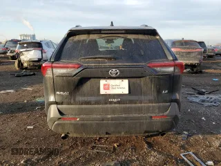 2019 Toyota RAV4 LE with VIN 2T3H1RFV2KW018702, listed as a Copart auction lot 46833775 with 107,186 mi miles and Salvage Title. Bid and sale history available at carsss.com. Image 6.