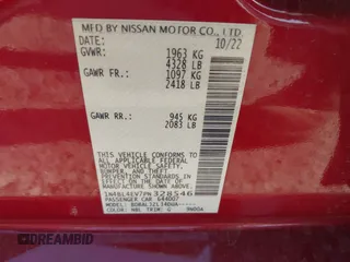2023 Nissan Altima SL with VIN 1N4BL4EV7PN328546, listed as a IAAI auction lot 41852003 with 43,702 mi miles and . Bid and sale history available at carsss.com. Image 9.