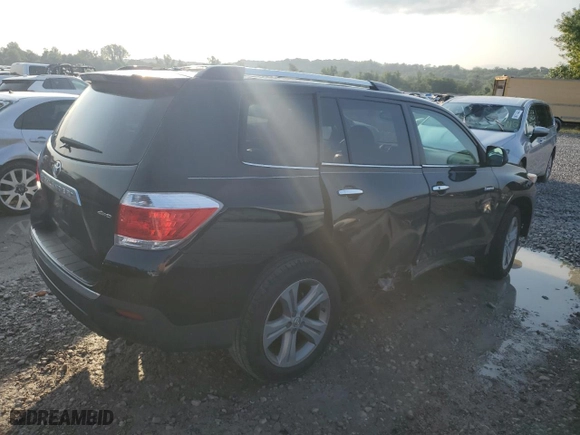 2012 Toyota Highlander Limited with VIN 5TDDK3EH3CS134403, listed as a Copart auction lot 63091384 with 134,474 mi miles and Salvage Title. Bid and sale history available at carsss.com. Image 3.
