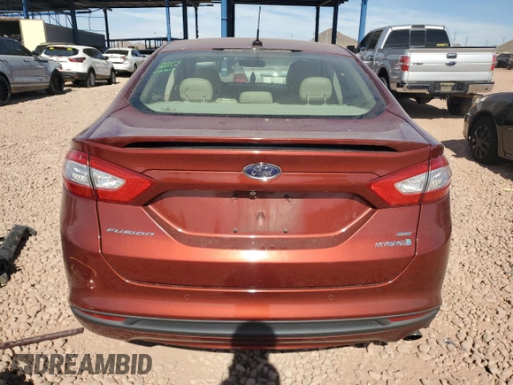 2014 Ford Fusion SE Hybrid with VIN 3FA6P0LU3ER366682, listed as a Copart auction lot 44687185 with 60,440 mi miles and Salvage Title. Bid and sale history available at DreamBid. Image 6.