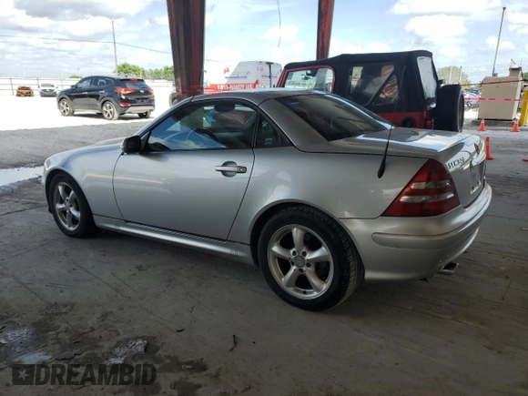 2002 Mercedes-Benz SLK 320 with VIN WDBKK65F42F239018, listed as a Copart auction lot 46303805 with 96,233 mi miles and Clean title. Bid and sale history available at DreamBid. Image 2.