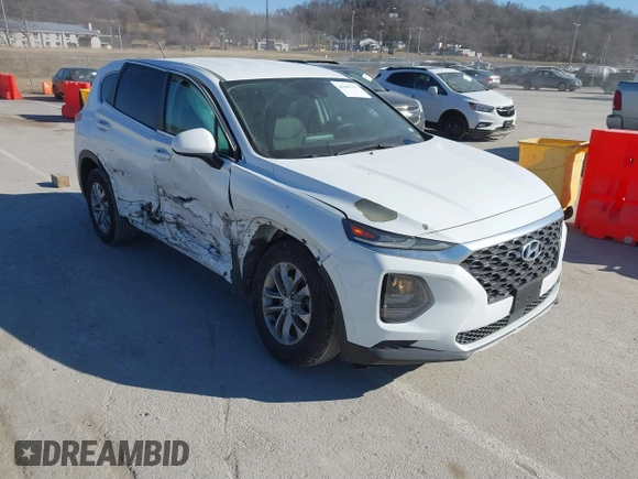 2019 Hyundai Santa Fe SE with VIN 5NMS2CAD4KH118545, listed as a IAAI auction lot 41686797 with 54,108 mi miles and . Bid and sale history available at DreamBid. Image 1.
