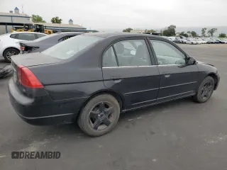 2001 Honda Civic EX with VIN 2HGES26761H549152, listed as a Copart auction lot 55165305 with 194,758 mi miles and Clean Title. Bid and sale history available at carsss.com. Image 3.