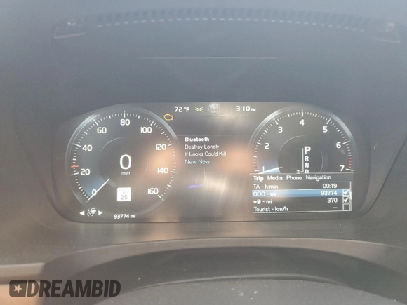 2018 Volvo S90 Inscription with VIN LVY992ML4JP005619, listed as a Copart auction lot 53337845 with 93,774 mi miles and Salvage Title. Bid and sale history available at carsss.com. Image 9.