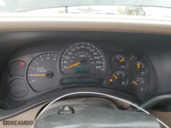 2005 Chevrolet Tahoe Z71 with VIN 1GNEK13T45R102018, listed as a Copart auction lot 45592215 with 246,026 mi miles and Non Repairable. Bid and sale history available at carsss.com. Image 9.