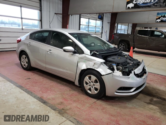 2016 Kia Forte LX with VIN KNAFK4A64G5564629, listed as a Copart auction lot 49143165 with 99,480 mi miles and Salvage Title. Bid and sale history available at carsss.com. Image 4.