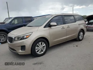 2015 Kia Sedona LX with VIN KNDMB5C14F6018486, listed as a Copart auction lot 72180404 with 74,447 mi miles and Salvage Title. Bid and sale history available at carsss.com. Image 1.