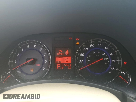 2010 Infiniti FX35 with VIN JN8AS1MUXAM800305, listed as a Copart auction lot 61742114 with 172,274 mi miles and Salvage Title. Bid and sale history available at carsss.com. Image 9.