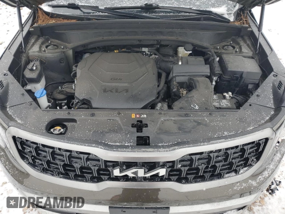 2023 Kia Telluride SX Prestige X-Pro with VIN 5XYP5DGC3PG354591, listed as a Copart auction lot 87465074 with 24,545 mi miles and Salvage title. Bid and sale history available at DreamBid. Image 12.