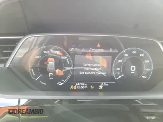 2022 Audi e-tron Premium Plus with VIN WA1LAAGE2NB024937, listed as a Copart auction lot 50953465 with 24,792 mi miles and Salvage Title. Bid and sale history available at carsss.com. Image 9.