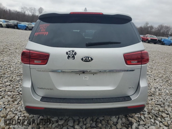 2020 Kia Sedona EX with VIN KNDMB5C10L6648064, listed as a Copart auction lot 46973085 with 52,374 mi miles and Salvage Title. Bid and sale history available at carsss.com. Image 6.