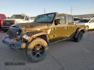 2021 Jeep Gladiator Mojave z VIN 1C6JJTEG3ML588383, wystawiony jako Copart lot #80999684 z przebiegiem Nie podano mil oraz Szkoda całkowita • Salvage title. Historia ofert i sprzedaży dostępna na DreamBid. Obrazek 1.