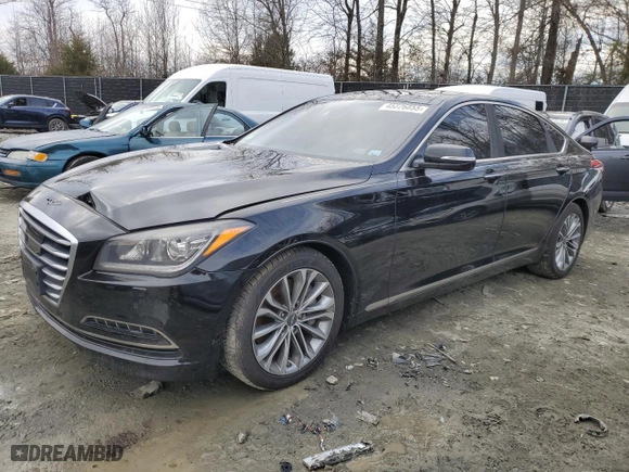 2015 Hyundai Genesis 3.8L with VIN KMHGN4JEXFU039273, listed as a Copart auction lot 45226855 with 0 mi miles and Salvage Title. Bid and sale history available at carsss.com. Image 1.