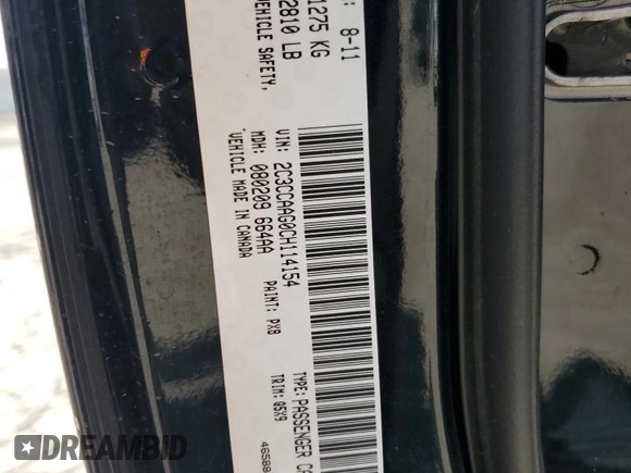 2012 Chrysler 300 with VIN 2C3CCAAG0CH114154, listed as a Copart auction lot 50944015 with 231,439 mi miles and Salvage Title. Bid and sale history available at carsss.com. Image 12.