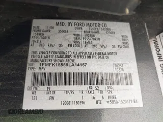 2009 Ford Expedition EL XLT with VIN 1FMFK15559LA14157, listed as a IAAI auction lot 42005116 with 237,579 mi miles. Bid and sale history available at carsss.com. Image 9.