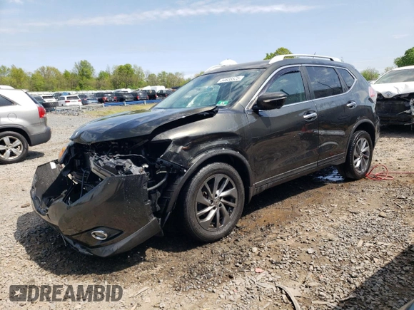 2015 Nissan Rogue SV with VIN 5N1AT2MV5FC892245, listed as a Copart auction lot 54838525 with 77,247 mi miles and Salvage Title. Bid and sale history available at DreamBid. Image 1.