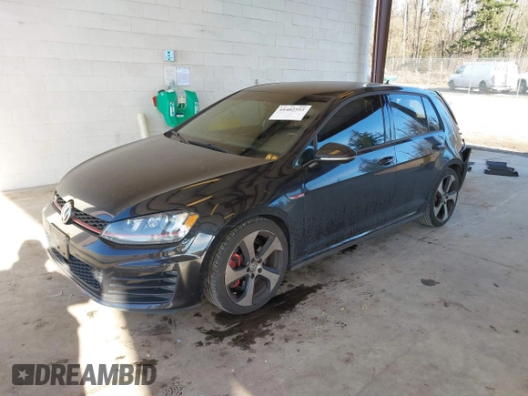2015 Volkswagen Golf GTI Autobahn w/Performance Pkg with VIN 3VW447AU3FM100063, listed as a IAAI auction lot 41402553 with 70,797 mi miles. Bid and sale history available at carsss.com. Image 2.