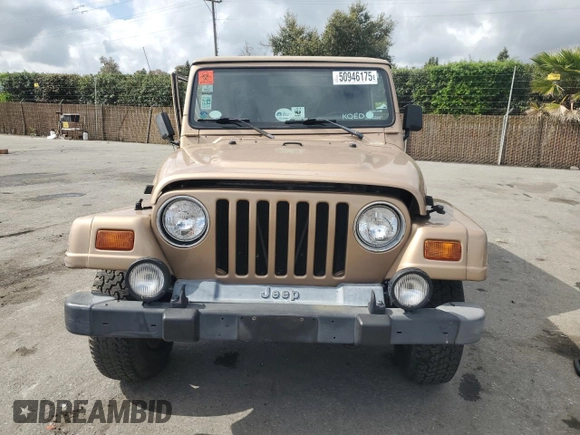 1999 Jeep Wrangler Sahara with VIN 1J4FY49S3XP441051, listed as a Copart auction lot 50946175 with 112,884 mi miles and Salvage Title. Bid and sale history available at carsss.com. Image 5.