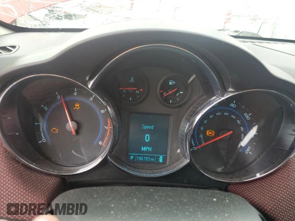 2012 Chevrolet Cruze LT w/1LT with VIN 1G1PF5SC7C7172841, listed as a Copart auction lot 82639464 with 196,793 mi miles and Salvage Title. Bid and sale history available at carsss.com. Image 9.