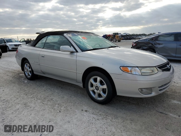 2000 Toyota Solara SE with VIN 2T1FF22P0YC381977, listed as a Copart auction lot 81397894 with 104,630 mi miles and Non Repairable. Bid and sale history available at DreamBid. Image 4.