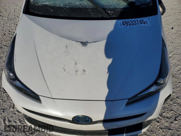 2022 Toyota Prius L Eco with VIN JTDKAMFU4N3157754, listed as a Copart auction lot 49533745 with Not Provided miles and Non Repairable. Bid and sale history available at DreamBid. Image 12.