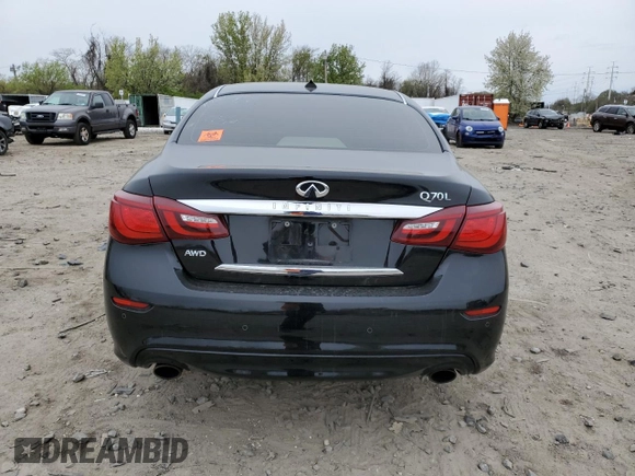 2016 Infiniti Q70 with VIN JN1BY1PR5GM720394, listed as a Copart auction lot 52748025 with Not provided miles and Salvage title. Bid and sale history available at DreamBid. Image 6.