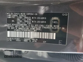 2023 Lexus NX 350h с VIN JTJAKCEZ7P5008145, выставлен на аукционе Copart как лот 58982475 с пробегом 21 051 миль миль и Списание • Salvage title. История ставок и продаж доступна на DreamBid. Изображение 13.