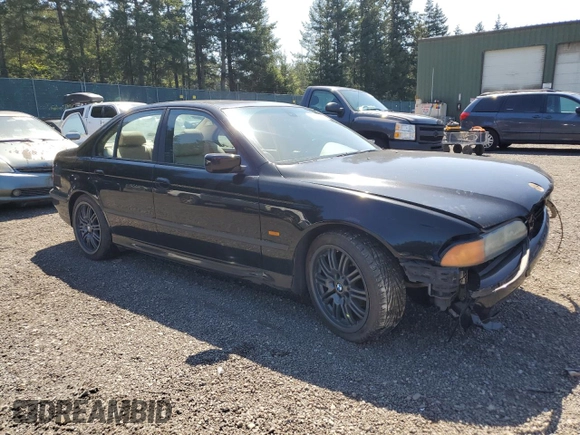 2000 BMW 5 Series 528iA with VIN WBADM6341YGU29669, listed as a Copart auction lot 55398505 with 0 mi miles and Salvage Title. Bid and sale history available at carsss.com. Image 4.