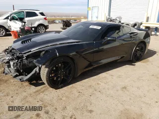 2016 Chevrolet Corvette Z51 2LT with VIN 1G1YK2D71G5118497, listed as a Copart auction lot 44011505 with 24,813 mi miles and Salvage Title. Bid and sale history available at carsss.com. Image 1.