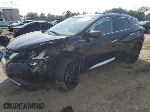 2023 Nissan Murano Platinum z VIN 5N1AZ2DJ5PC142597, wystawiony jako Copart lot #56069314 z przebiegiem 10 550 mil mil oraz Szkoda całkowita • Salvage title. Historia ofert i sprzedaży dostępna na DreamBid. Obrazek 1.