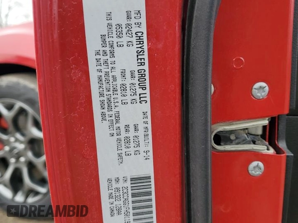 2015 Chrysler 300 with VIN 2C3CCAGG1FH501193, listed as a Copart auction lot 51237555 with 99,736 mi miles and Salvage Title. Bid and sale history available at carsss.com. Image 12.